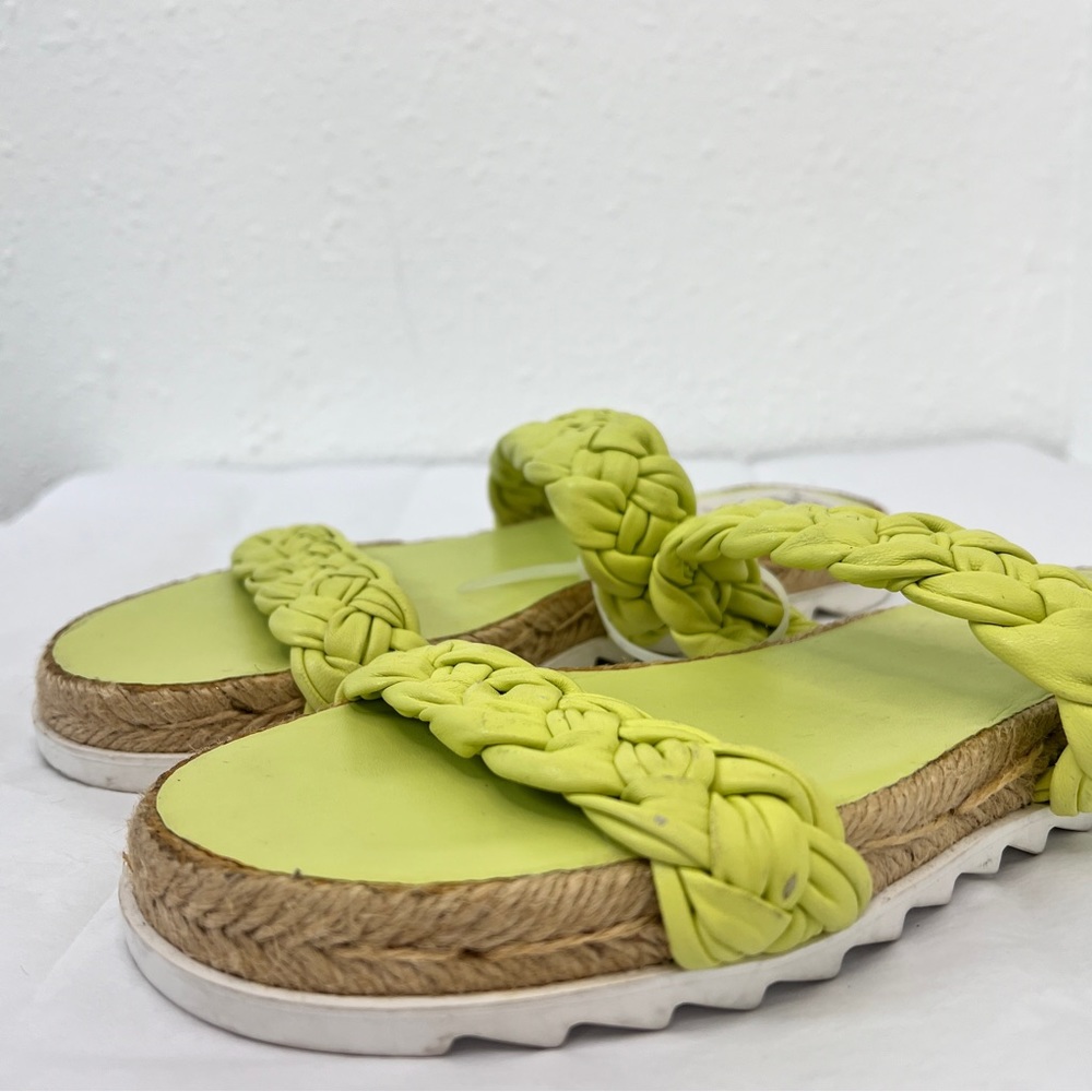 Marc Fisher Jaimee Espadrille Slide Sandal green size 7.5 women